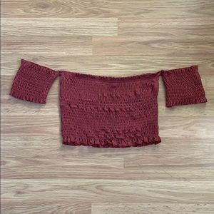 dark orange crop top